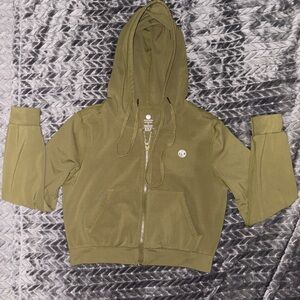 TYC Women’s Olive Green Cropped Hooded Jacket Size S